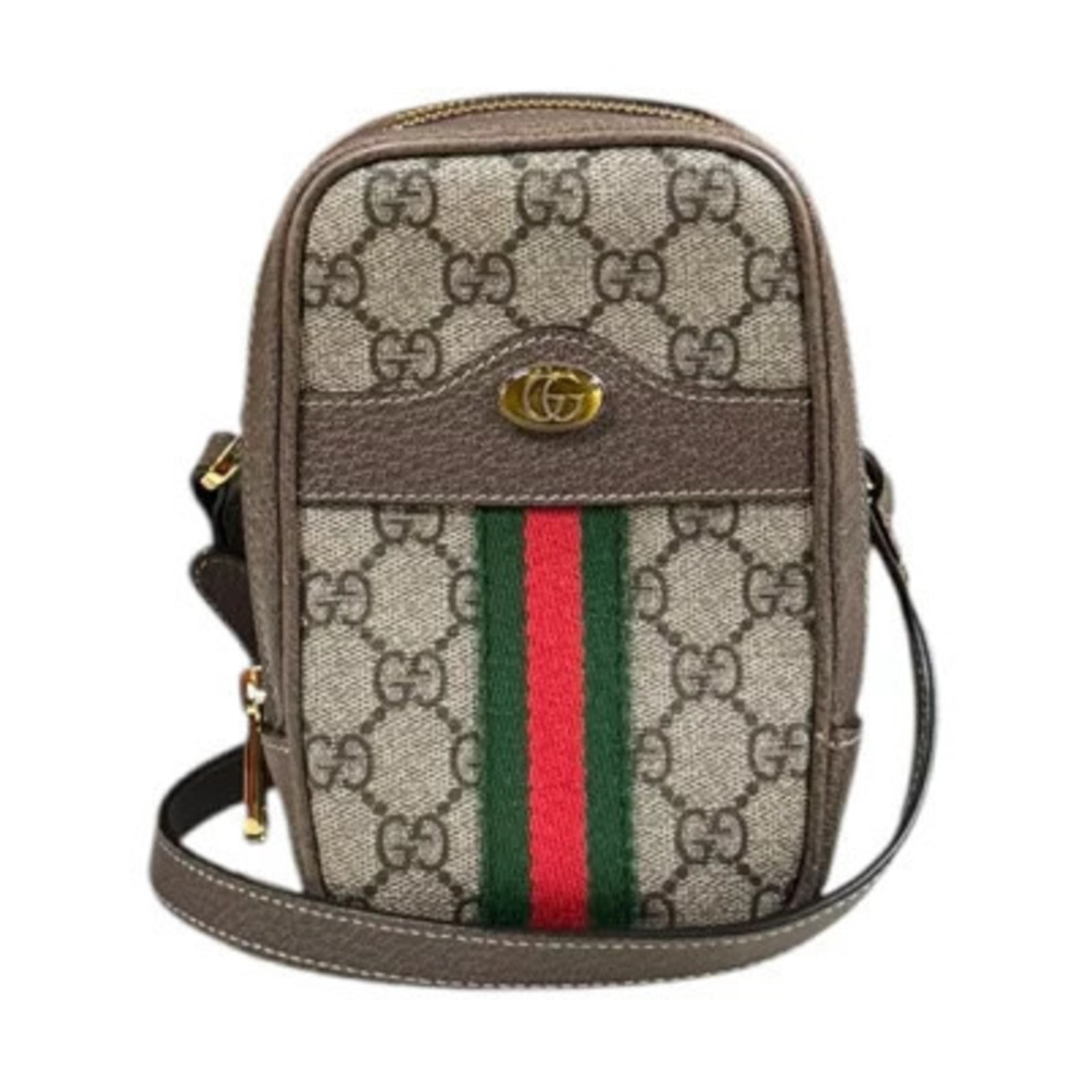 Gucci Pochette Ophidia Shoulder Bag GG Supreme Canvas Beige Cream
